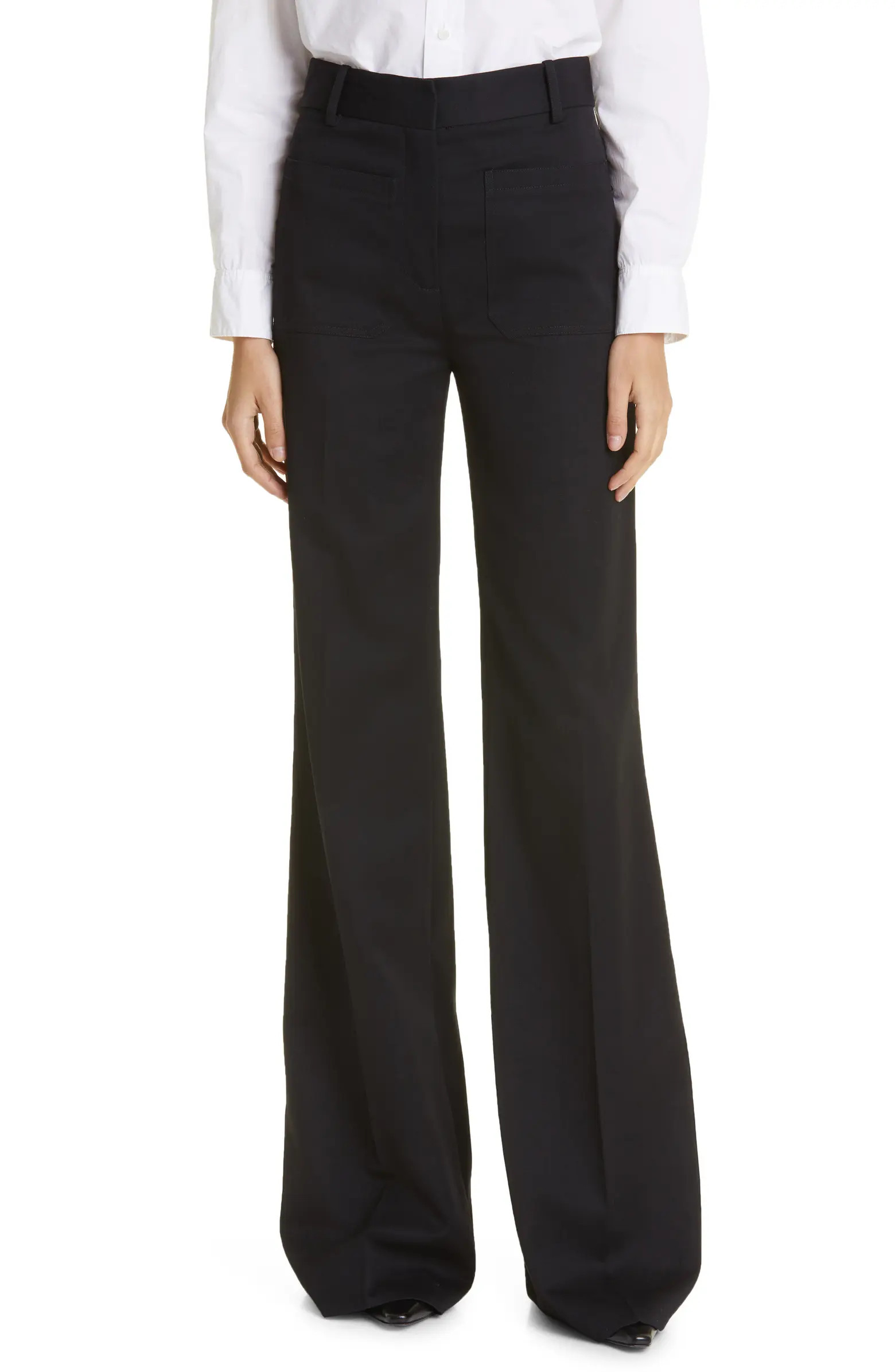 Nili Lotan Christophe Wide Leg Virgin Wool Pants | Nordstrom | Nordstrom