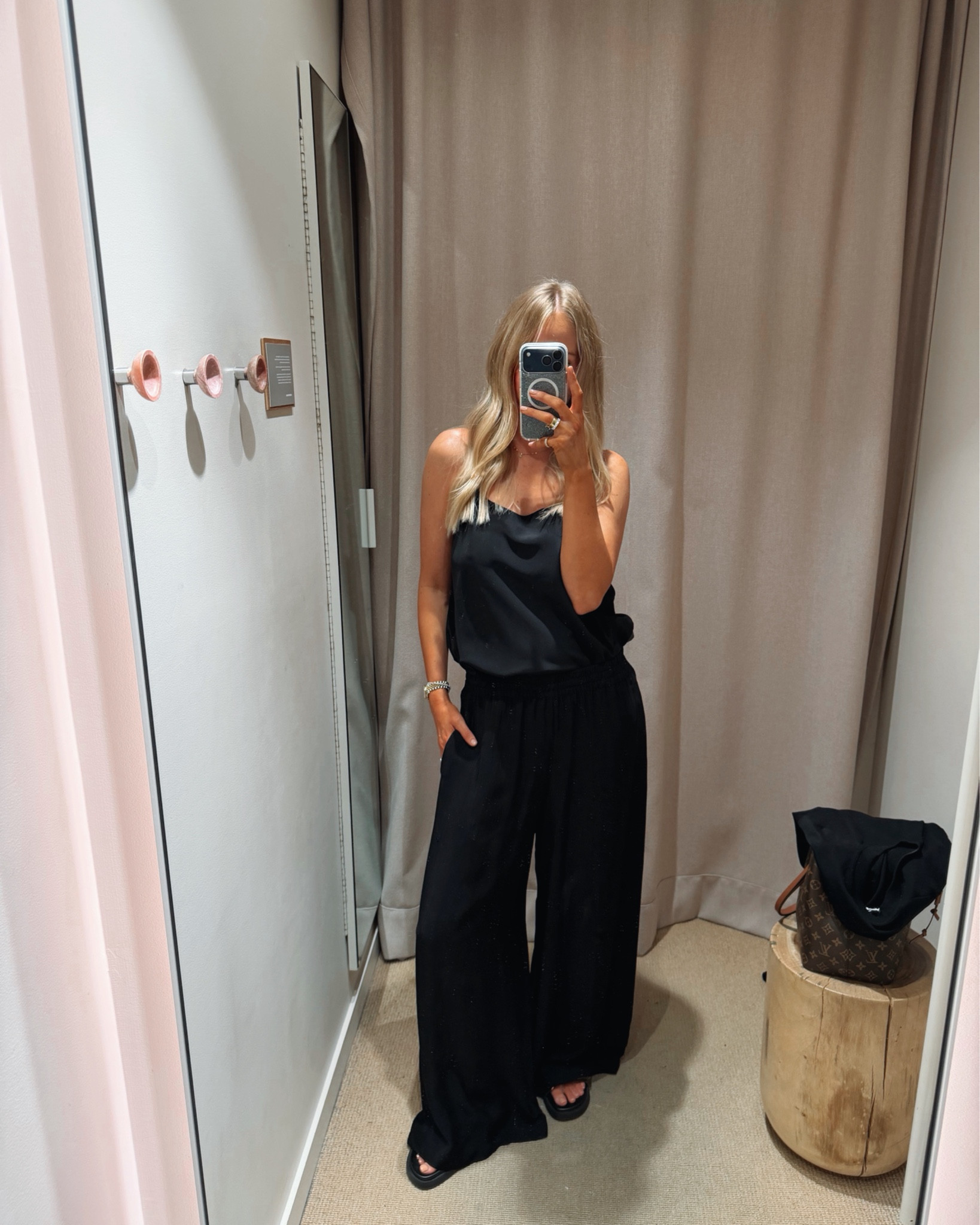 Whilst Spend & Save is on, I wanted to share my favourites! This new collection excites me a little, as it’s been a hot minute since I’ve bought anything.

I could tell by limited sizes in store that things are selling incredibly fast. The white pants are already gone online!
Sizing-wise, most pieces run true to size for their intended fit. However, the striped cropped shirt runs small - I’m wearing a 12 here and it still felt a bit short on me. I am tall, so cropped styles can be tricky, but I’d still suggest sizing up.

I also loved the mix of patterns and fabrications in this drop. If you’re after something easy to style, the black combo is my top pick -  it works perfectly both dressed up and worn casually.

I’m wearing a 12 in the black cami and a 10 in the black pants. If you’re between sizes and not tall, you could easily go an 8 in the pants. For cami styles like this, I always size up to avoid any pulling across the bust.

In the pink stripe shirt I’m wearing a 12, and a 10 in the blue stripe shorts.

For the cut-out lace top and pants I’m in a size 10. The top is intentionally oversized with a longer-line fit.

The green spot pants I’m wearing here are an 8 to show how they compare to the black pair in a 10. I personally preferred the 10 - they fall much nicer on this tall girl 😂 But again, if you’re not tall, you could definitely size down.

#LTKsummer #LTKstyletip #LTKsale