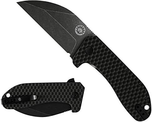 Off-Grid Knives - Black Stallion Folding Knife, D2 Steel, Wharncliffe Blade, G10 Scales, Ceramic ... | Amazon (US)