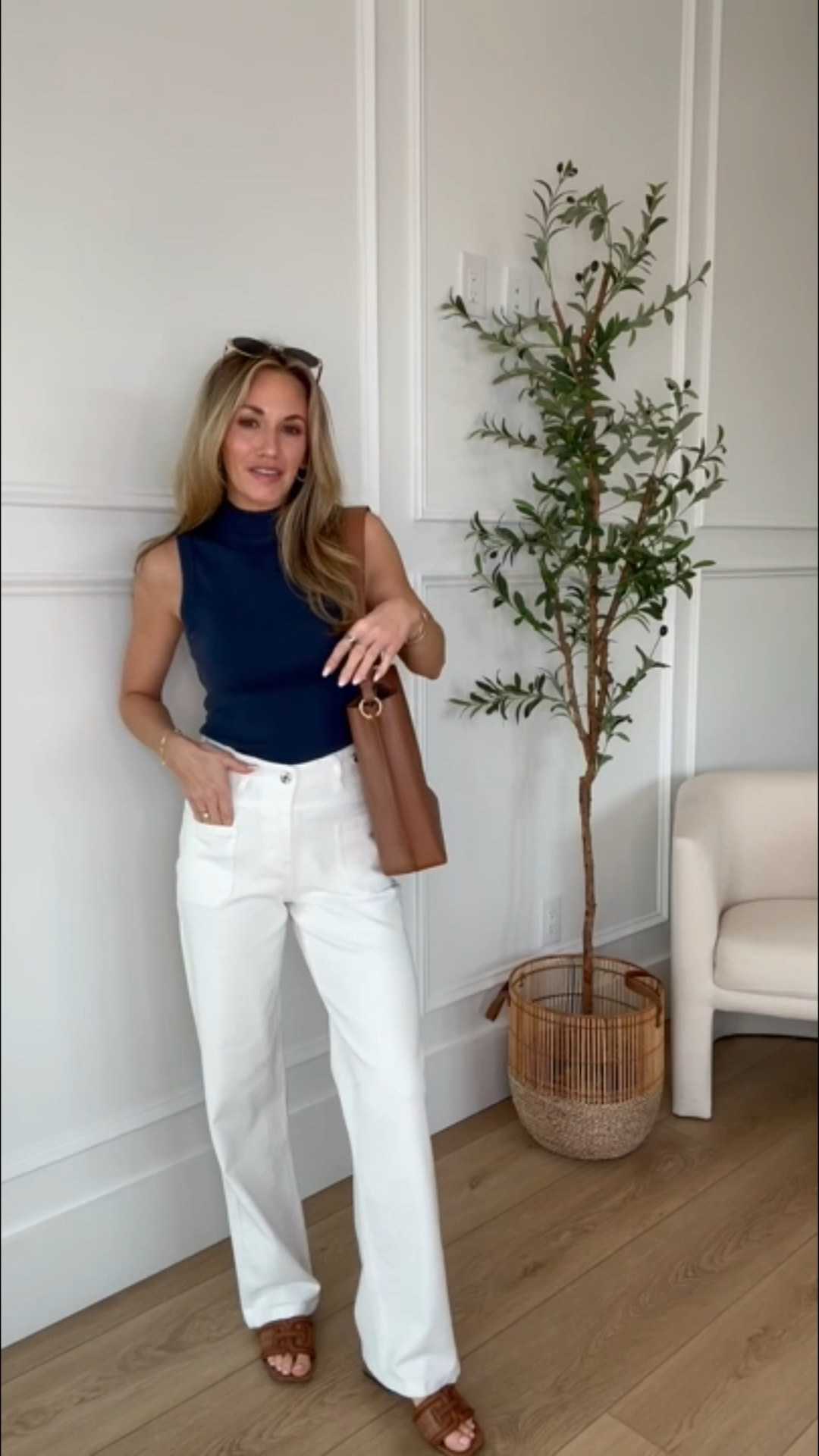 Effortlessly chic spring workwear outfit! Navy and white is always a winning combo! 

#LTKWorkwear #LTKPetite #LTKootd