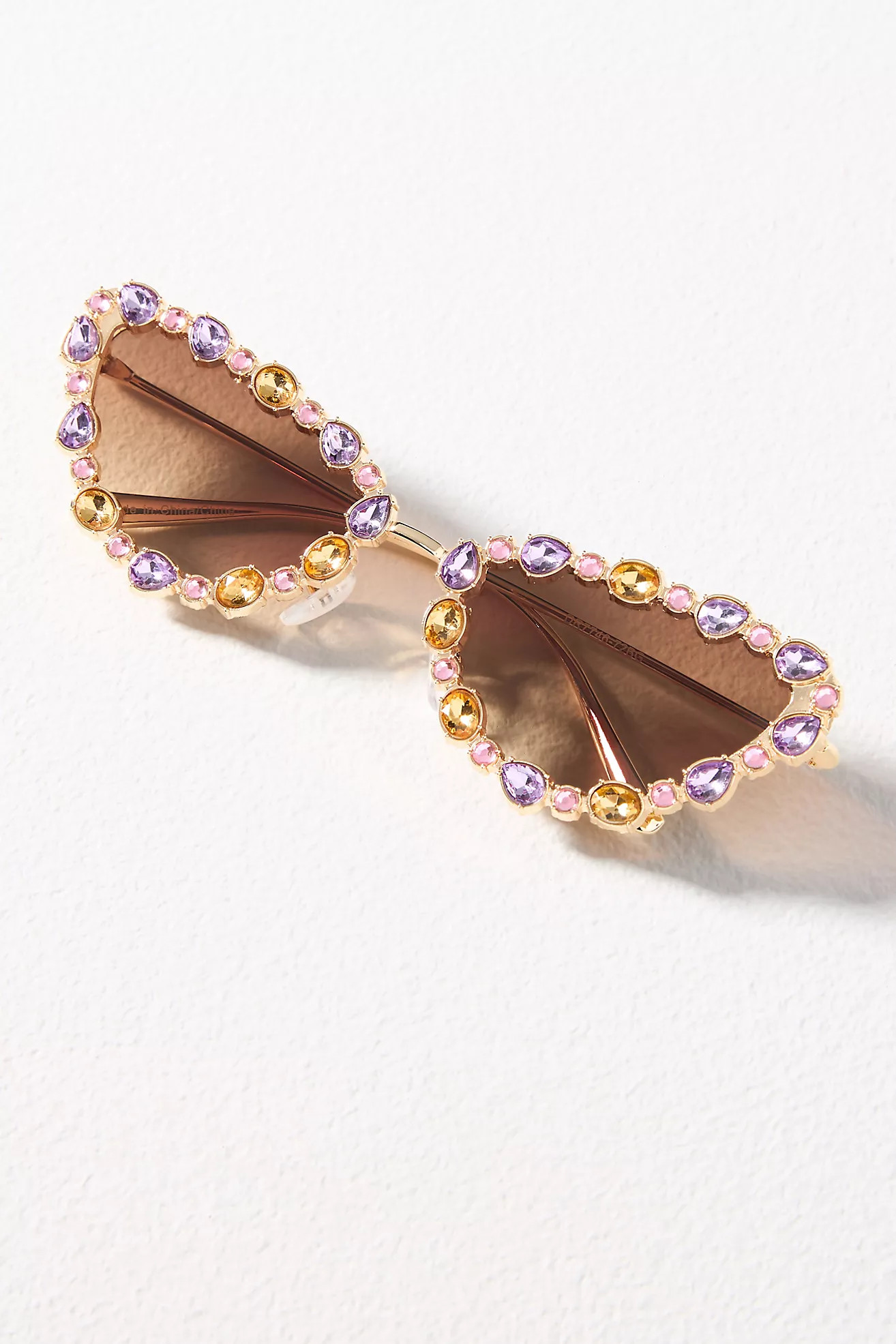 Rhinestone Deco Wire Sunglasses | Anthropologie (US)