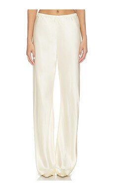 EAVES Loretta Silk Pants in Ivory from Revolve.com | Revolve Clothing (Global)