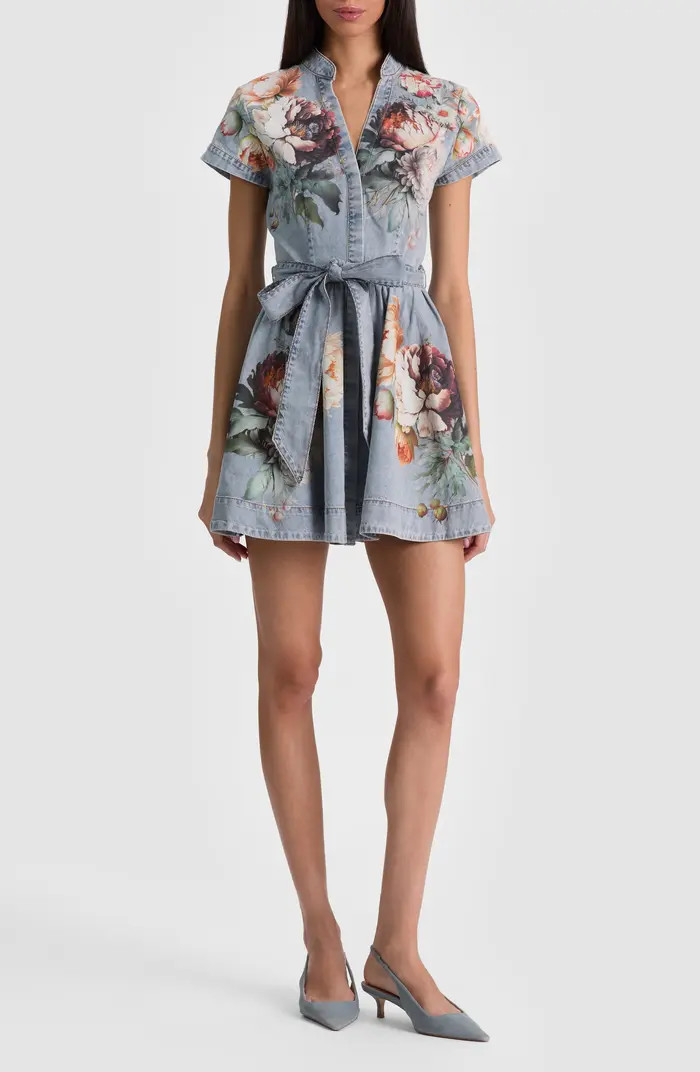 Lucy Floral Denim Shirtdress | Nordstrom