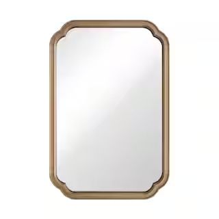 24 in. W x 36 in. H Medium Natural Pine Wood Wall Mirror - French Country | The Home Depot