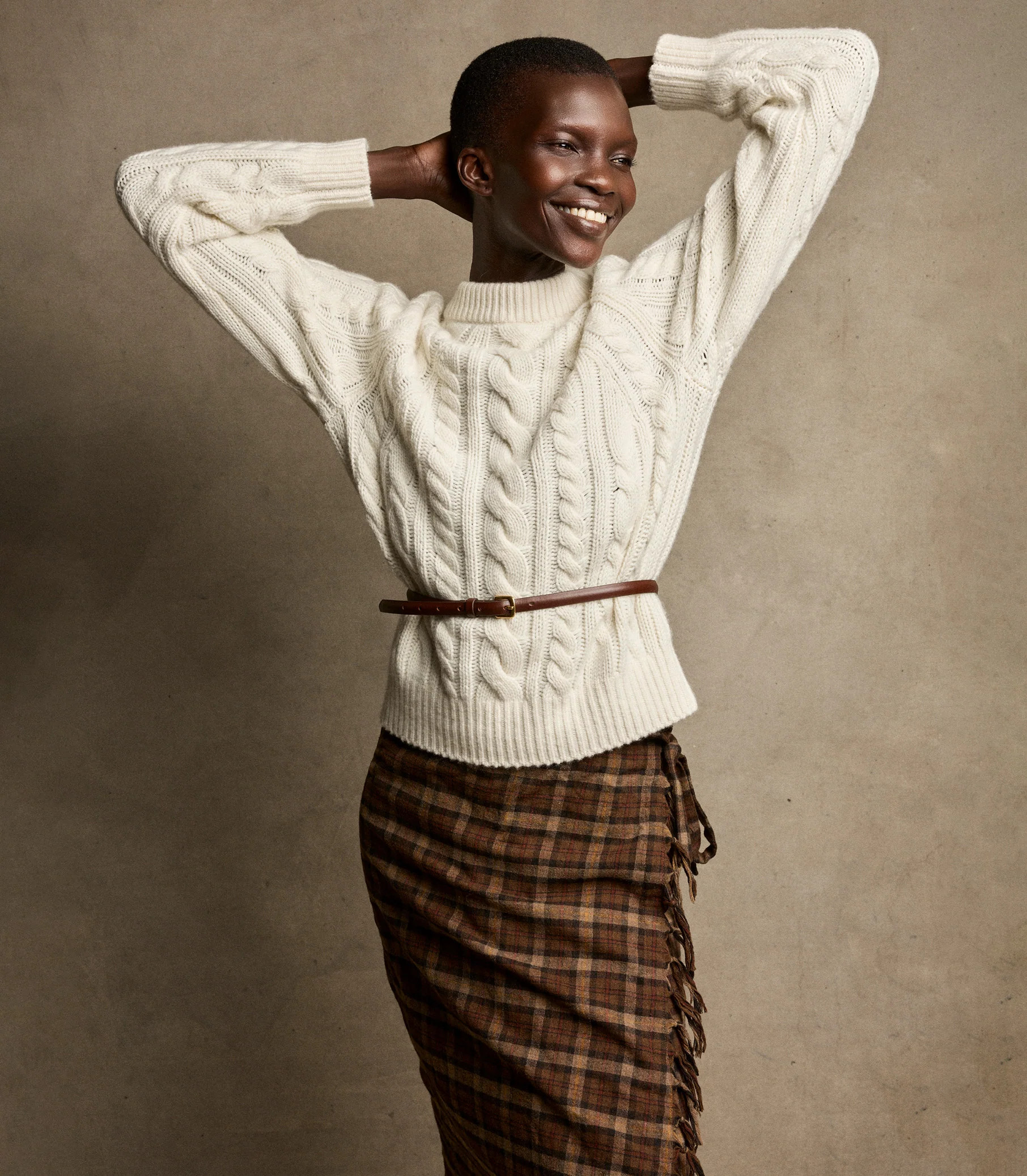 Marlowe Cashmere Sweater - Ivory | D\u00d4EN | DOEN