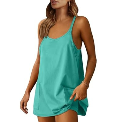 Prinbara Women Athletic Tennis Dress Summer Workout Sports Mini Romper Dress Built in Sh… | Amazon (US)