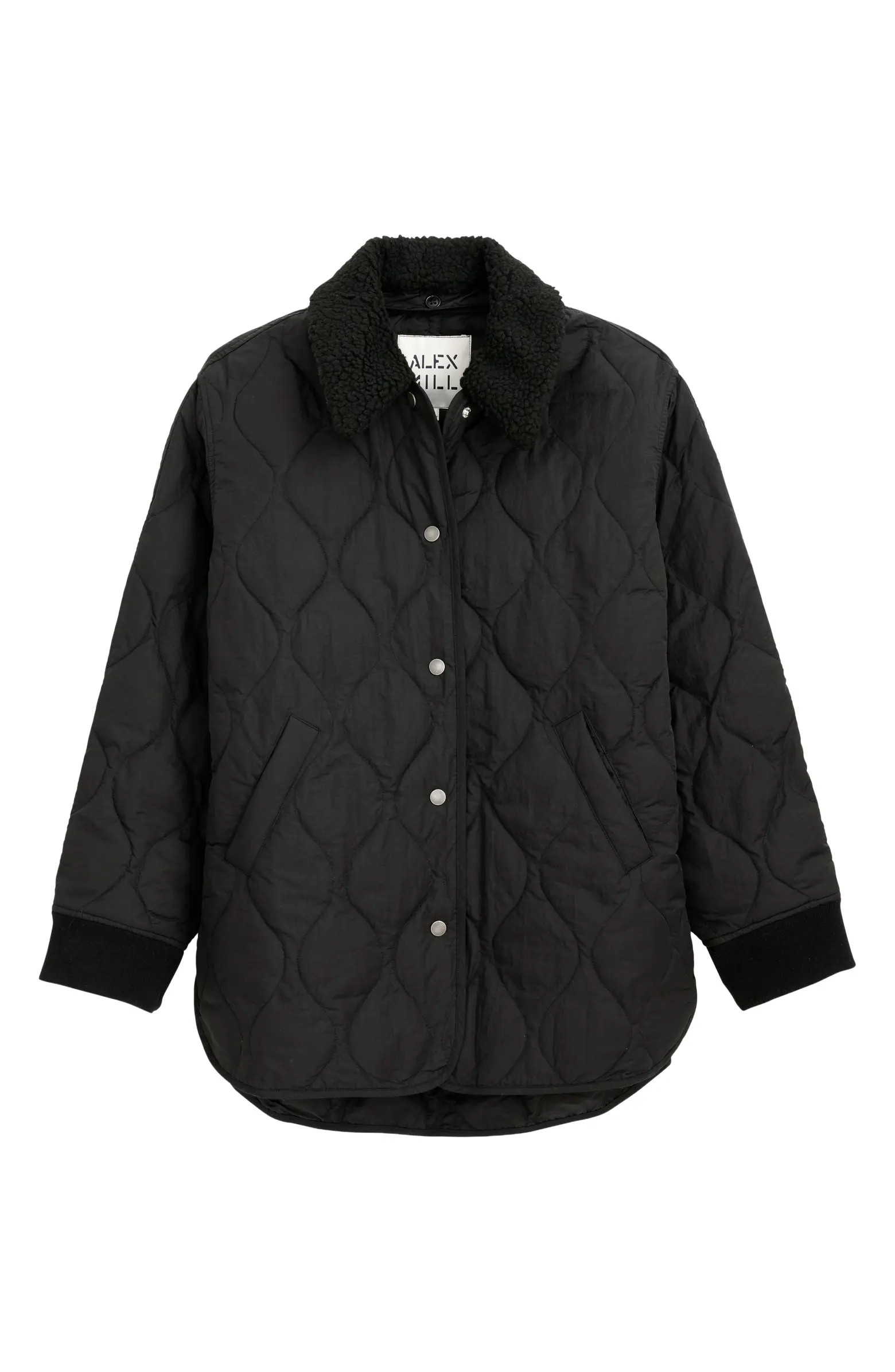 Alex Mill Wembley Quilted Bomber Jacket with Removable Faux Shearling Collar | Nordstrom | Nordstrom