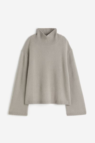 Oversized Cashmere-blend Sweater - Taupe - Ladies | H&M US | H&M (US)