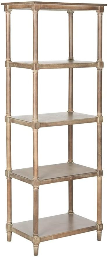 SAFAVIEH American Homes Collection Odessa Grey 5 Tier Bookcase |Sepia | Amazon (US)