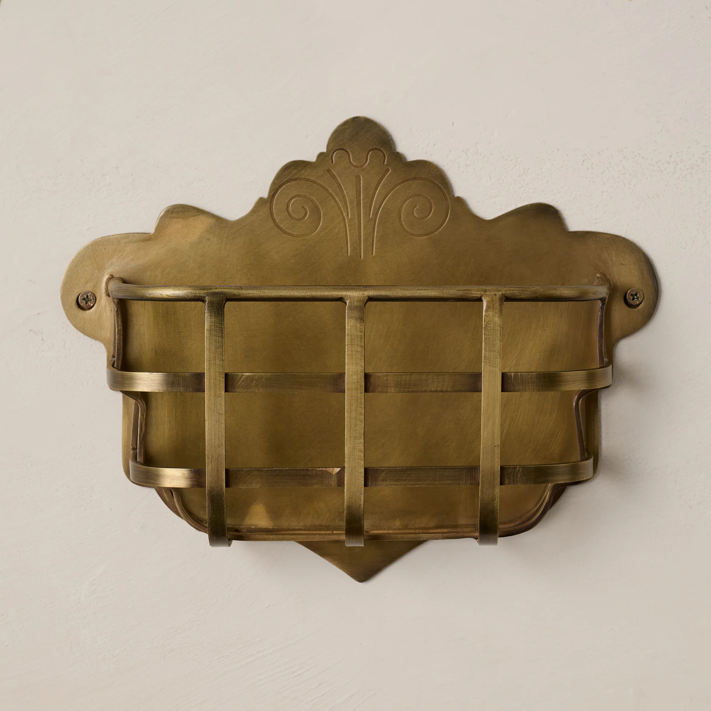 Antiqued Brass Mail Holder | Magnolia