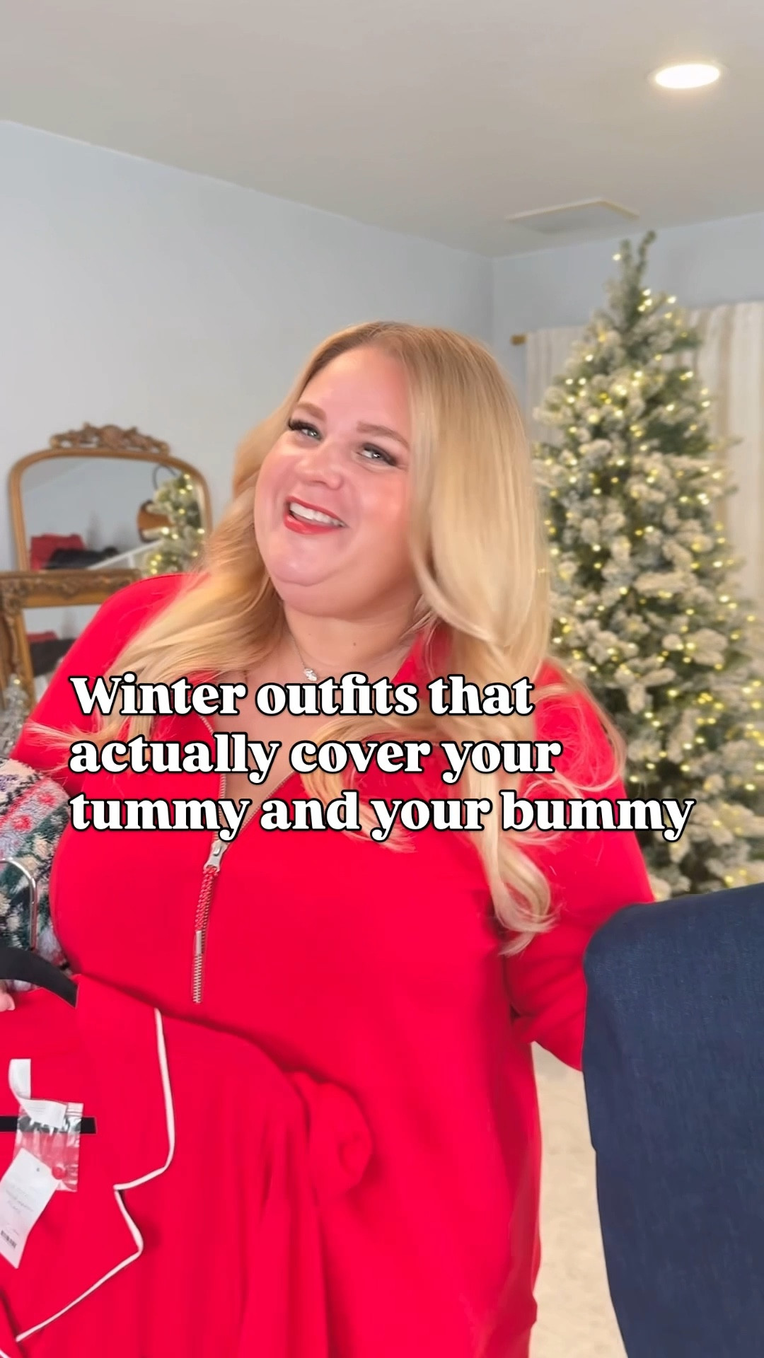 Winter outfits I actually wear when I want to be warm, comfortable, and fully covered without feeling sloppy.

High-rise pants that don’t dig in and don’t slide down. Cozy tops that are long enough to cover the tummy and the bummy. Soft layers you can leave the house in and still feel put together. Nothing tight, nothing cropped, nothing you have to adjust all day.

This is real winter dressing for grown women who want comfort and coverage without giving up style.

Jeans 18short
Red top 22
Red pant 20
Pullover 22
Pj 18/20

#LTKFindsUnder50 #LTKHoliday #LTKPlusSize