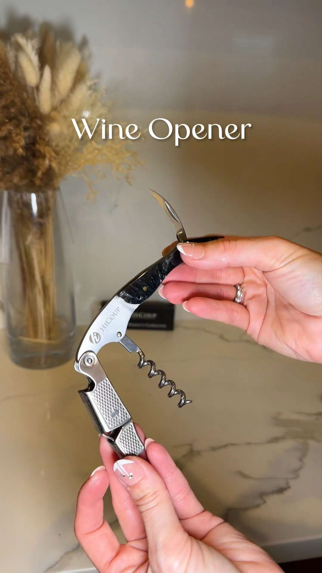Stop struggling with broken corks and start opening your favorites like a pro! 🥂 The HiCoup Kitchenware Wine Opener is a total game-changer for anyone looking for the perfect blend of elegance and durability. 🍷 I love the precision-cut worm that grips the cork firmly without crumbling, making it a versatile staple for both casual weeknight pours and vintage bottles. ✨ #HiCoup #WineLover #HomeBar #KitchenEssentials #WineTime #BarTools #HostessGift  

#LTKfoodie #LTKHome