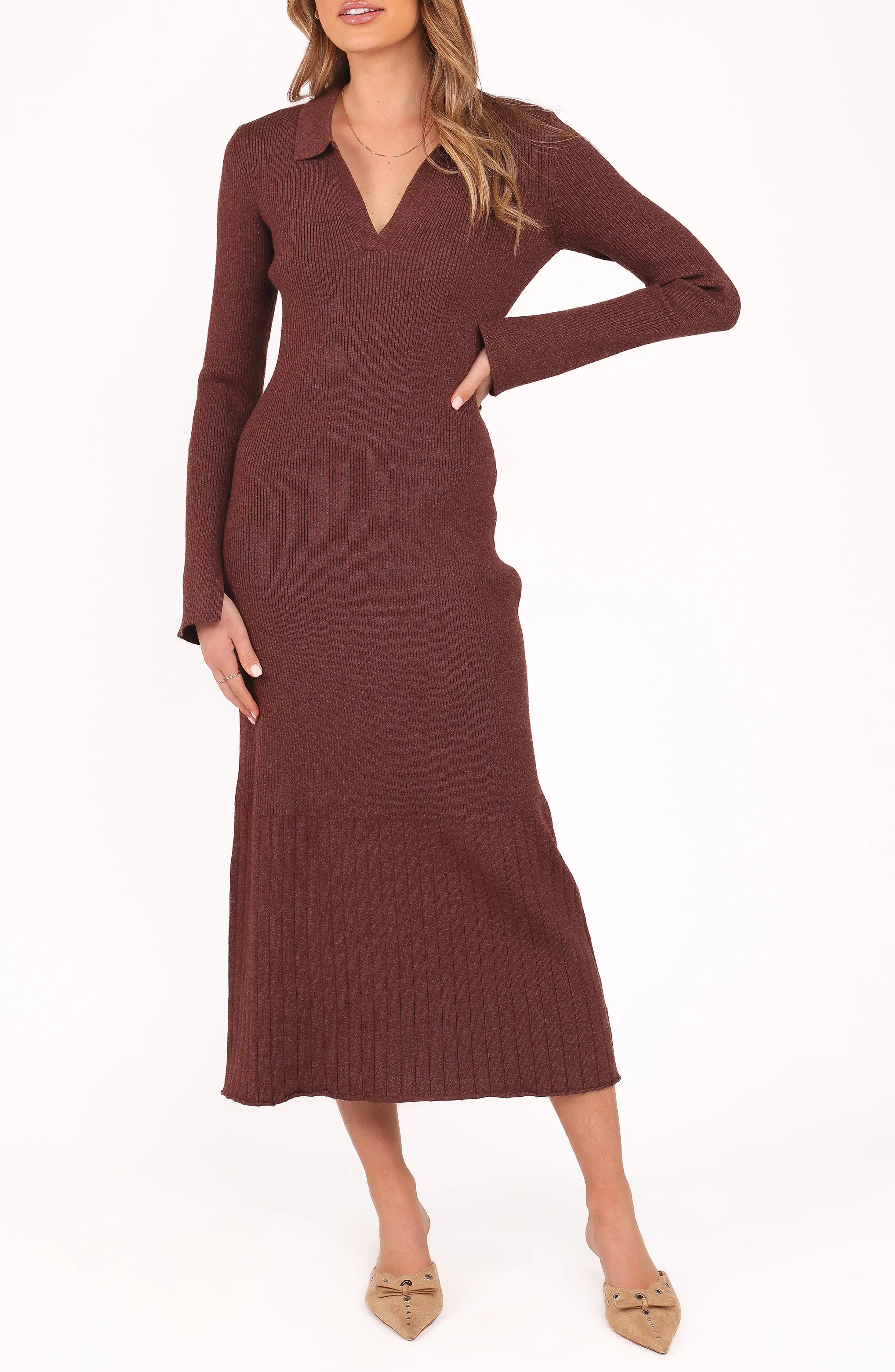 Petal & Pup Makenna Long Sleeve Rib Maxi Sweater Dress (Women) | Nordstrom | Nordstrom