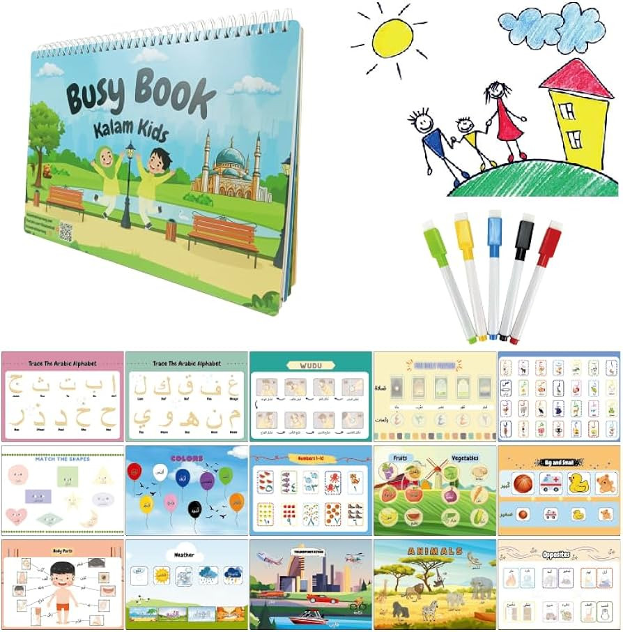 Kalam Kids Busy Book- Arabic and Islam Montessori Busy Book for Toddlers 1-3, Toddler Activity Bo... | Amazon (US)