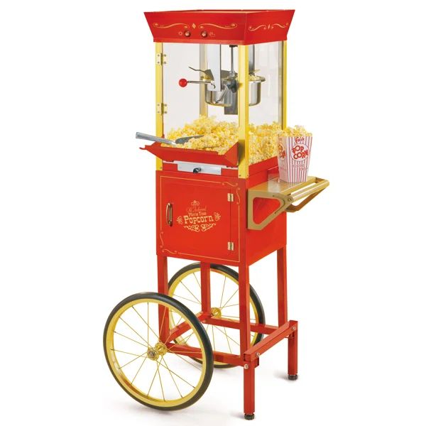 Nostalgia Vintage 8-Ounce Professional Popcorn and Concession Cart, 53 Inches Tall, Makes 32 Cups... | Wayfair North America