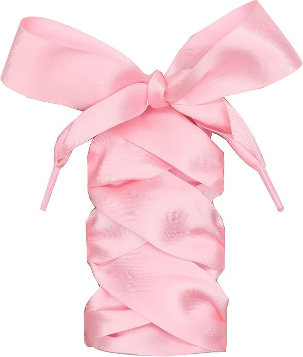 Satin Ribbon Shoelaces Flat Shoe Laces for Sneakers 1 Pair Pack 32mm Wide 3 Different Lengths | Amazon (US)