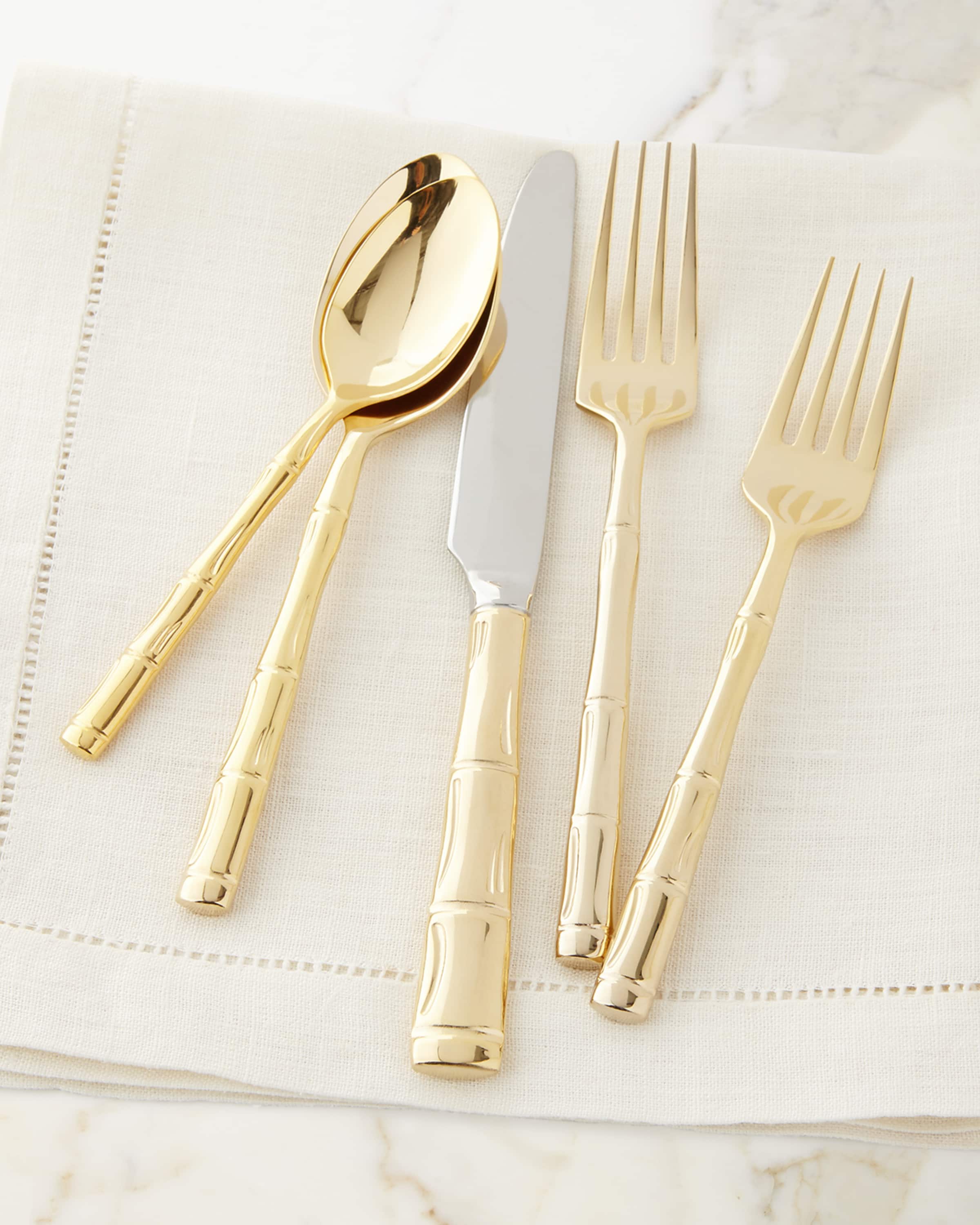 Wallace Silversmiths20-Piece Gold Bamboo Flatware Service | Horchow