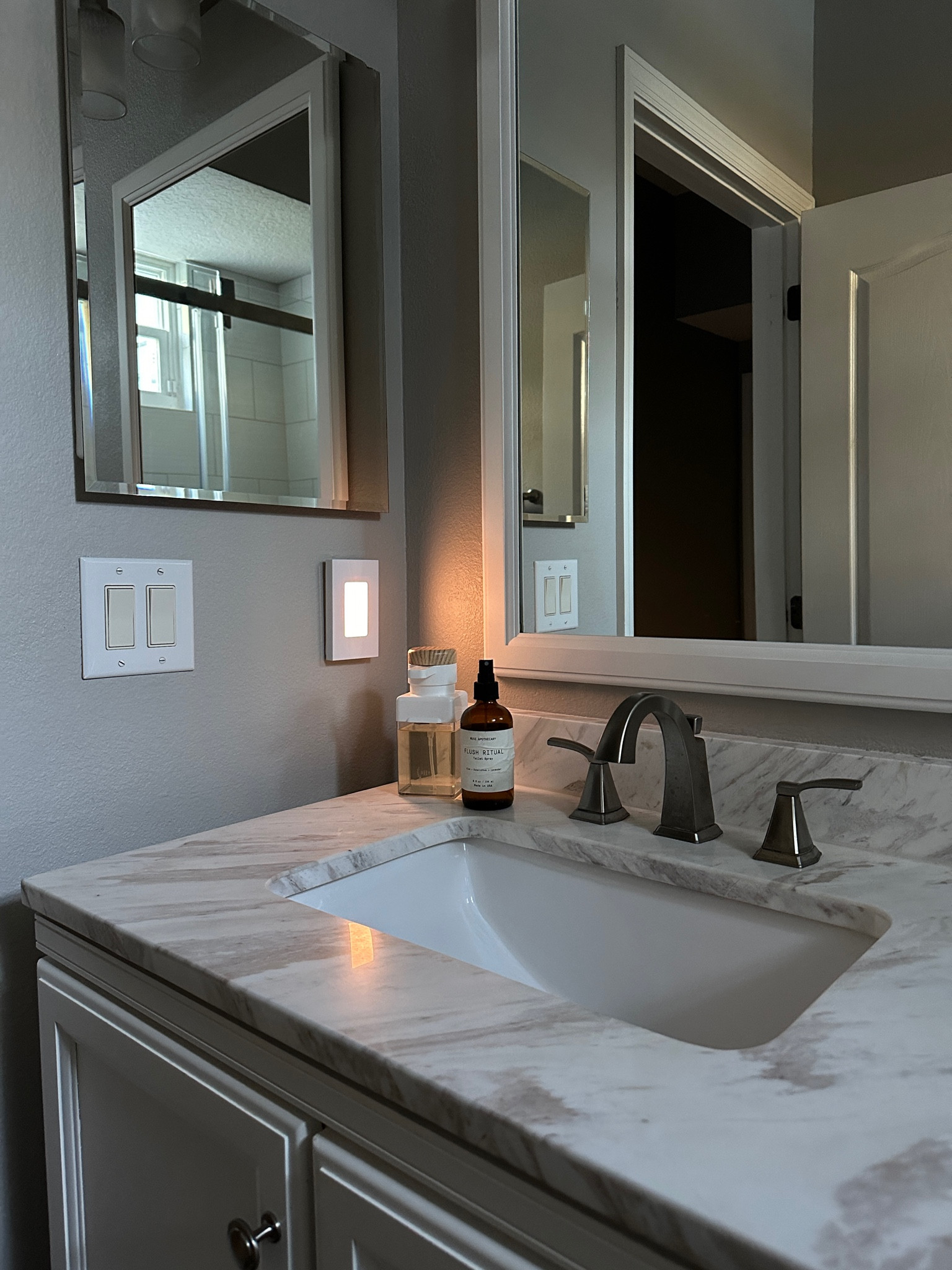 Dawn to Dusk nightlight 💡

I love the modern look of this light. It looks built it! 

I was looking for something to cover the whole electrical outlet (I hate the look of seeing those plugs in the wall) so this was the most functional way of hiding the plugs while illuminating the space at the perfect time!

#LTKStyleTip #LTKHome #LTKFamily