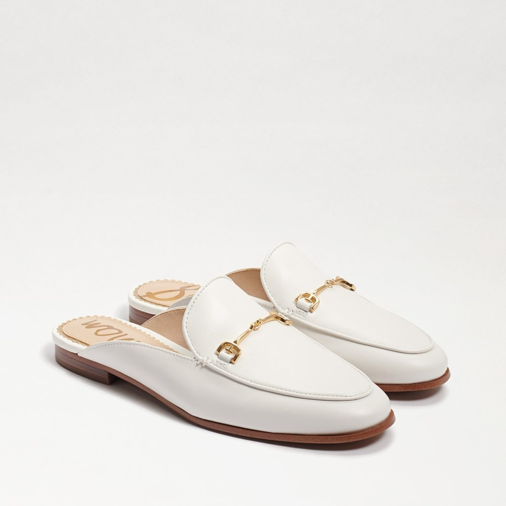 Linnie Bit Mule Bright White Leather | Sam Edelman