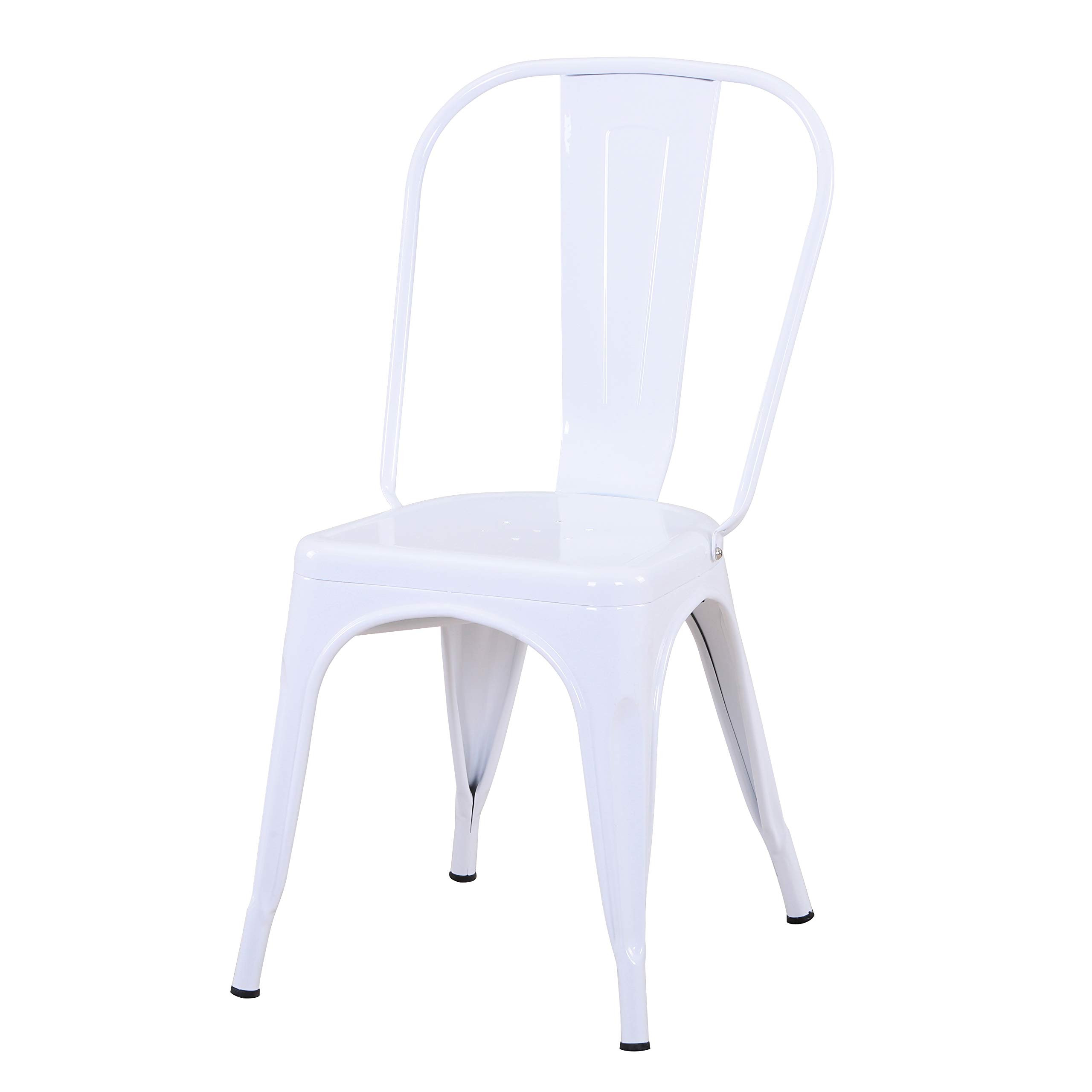 FDW Metal Dining Chairs Set of 4 Indoor Outdoor Chairs Patio Chairs Kitchen Chairs 18 Inch Seat H... | Amazon (US)