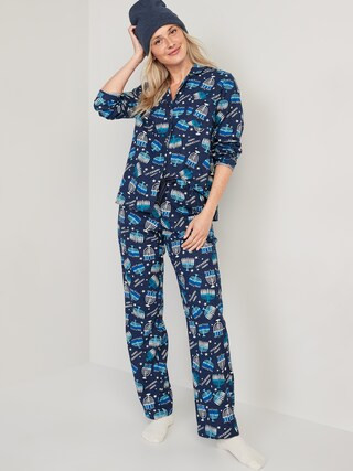 Printed Flannel Pajama Set for Women | Old Navy (US)