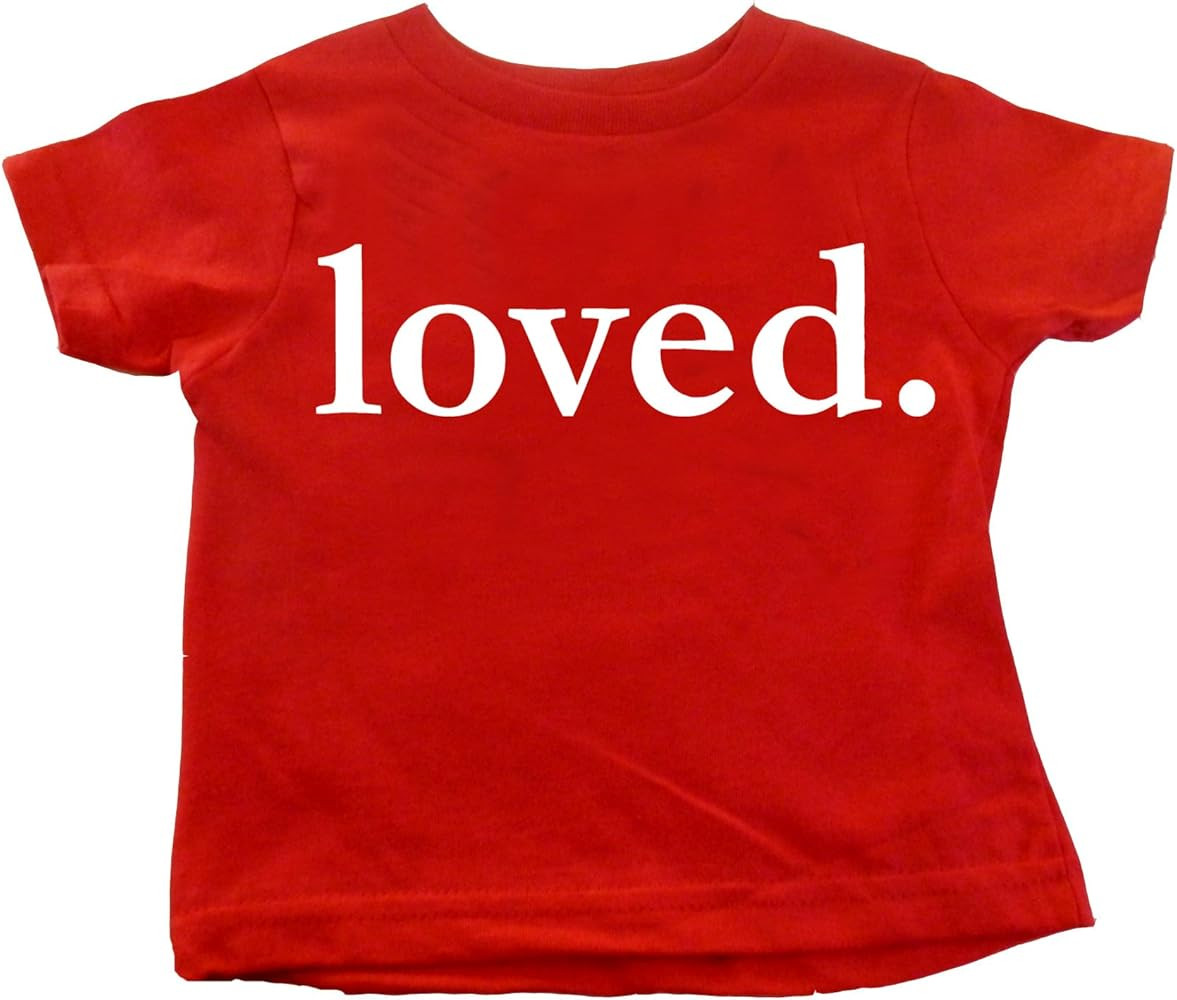Kids Valentines Day Loved. Shirt Boys and Girls T-Shirt | Amazon (US)