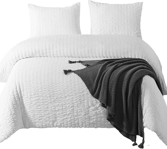 DuShow California King Duvet Cover White Oversized King Duvet Cover Set with Zipper Closure 3 Pie... | Amazon (US)
