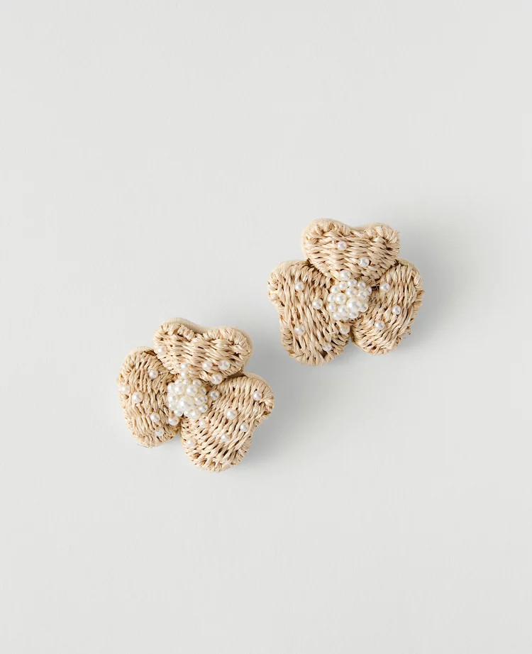 Threaded Flower Stud Earrings | Ann Taylor