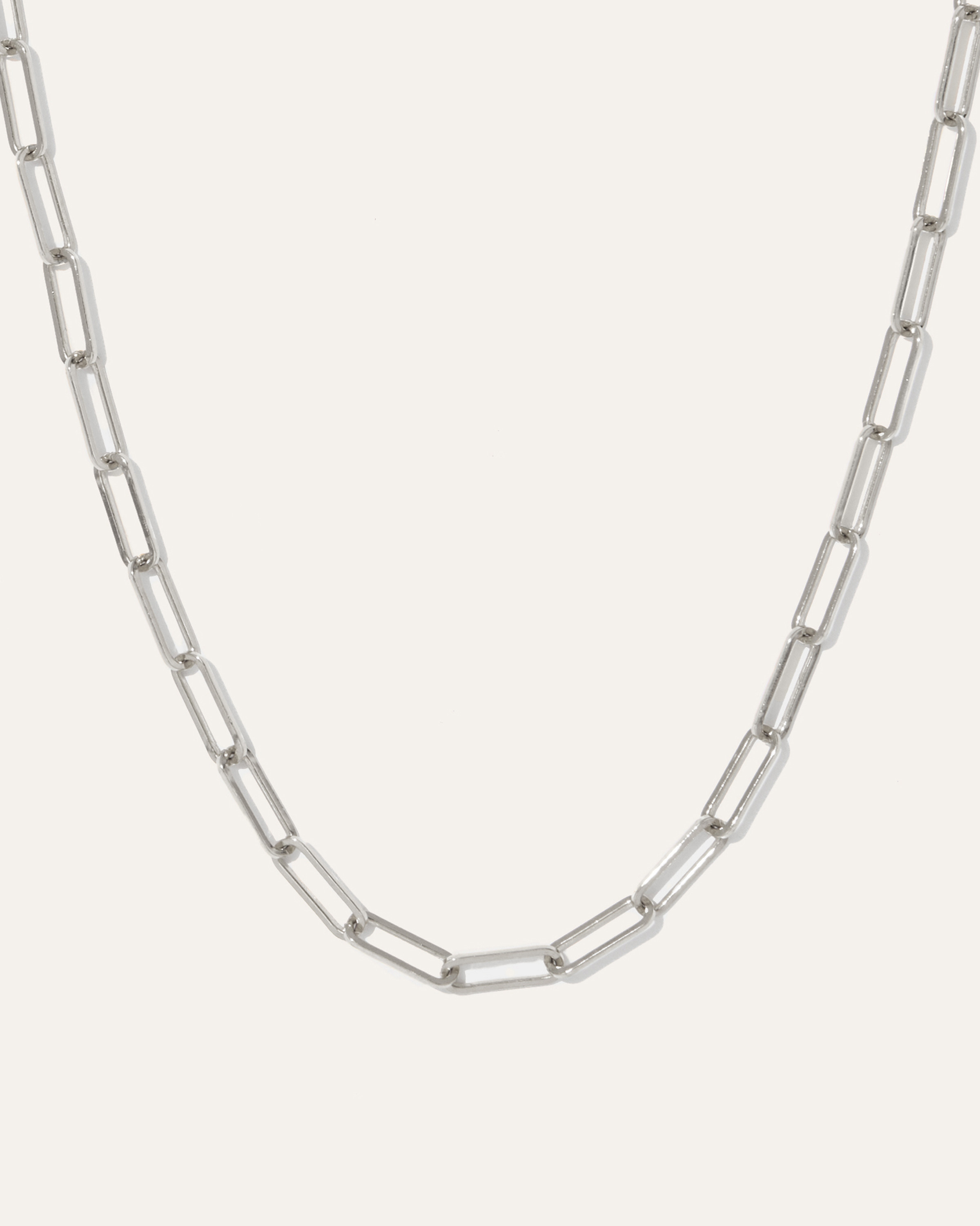 Quince | Women's 14K Gold Paperclip Chain Necklace 2.7mm in White Gold, Size 18 | Quince