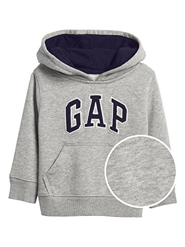 GAP baby boys Logo Pullover Hoodie Sweatshirt, Light Heather Grey B08, 5T US | Amazon (US)
