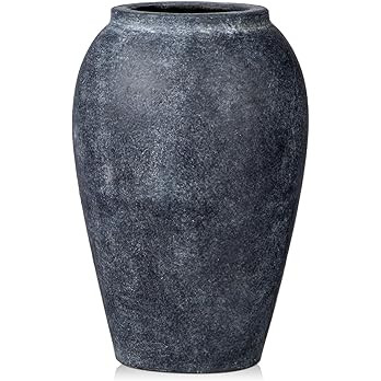 Handmade Flower Vase, 9.6" Tall Terracotta Vase, Vintage Ceramic vase, Rustic Antique Vase Décor... | Amazon (US)