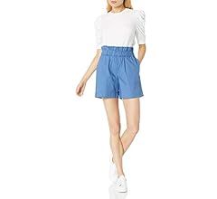 The Drop Women's Mariko Puff-Sleeve Crewneck Stretch Jersey T-Shirt | Amazon (US)