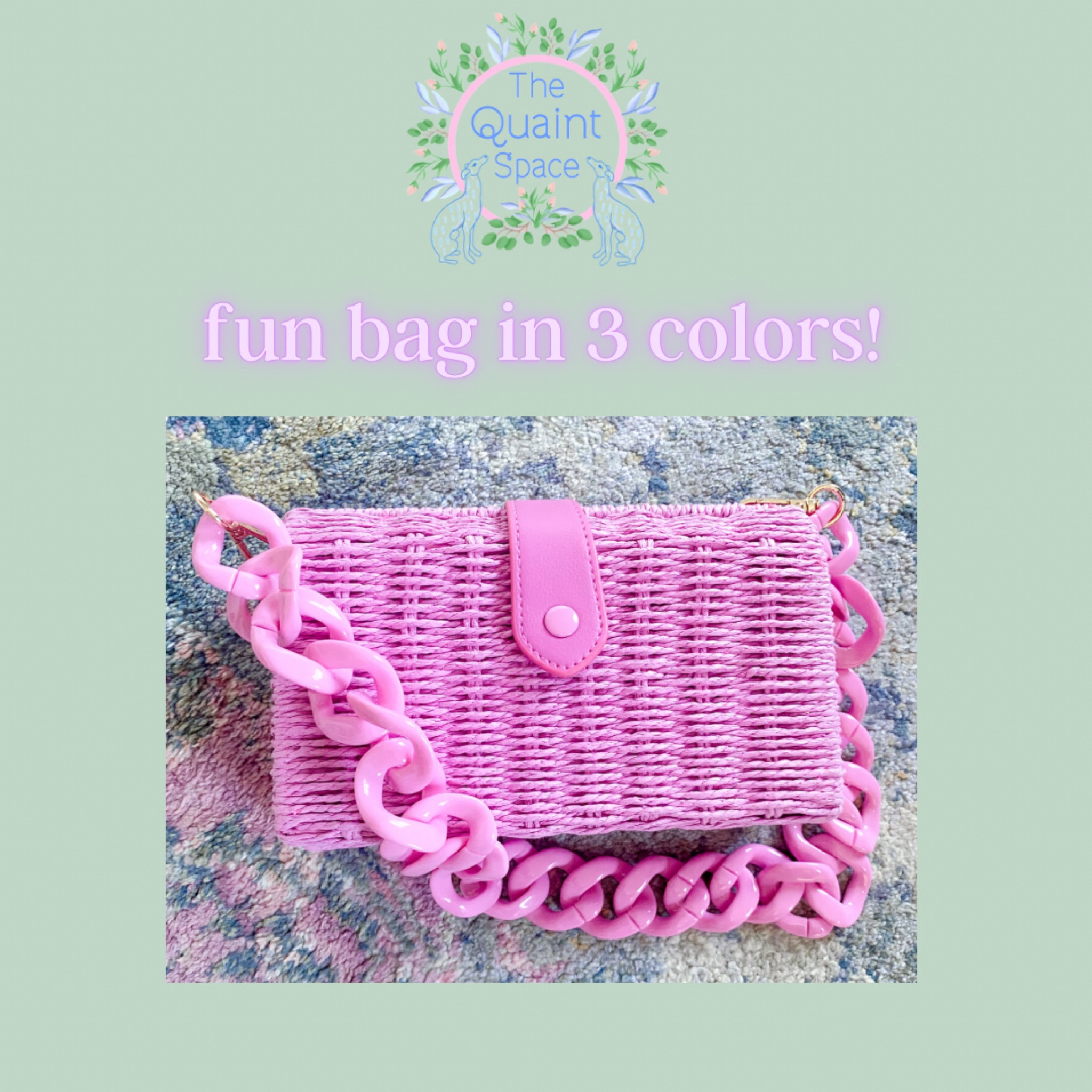 Fun rattan bag from target available in pink, natural and green 

#LTKunder50 #LTKitbag #LTKstyletip