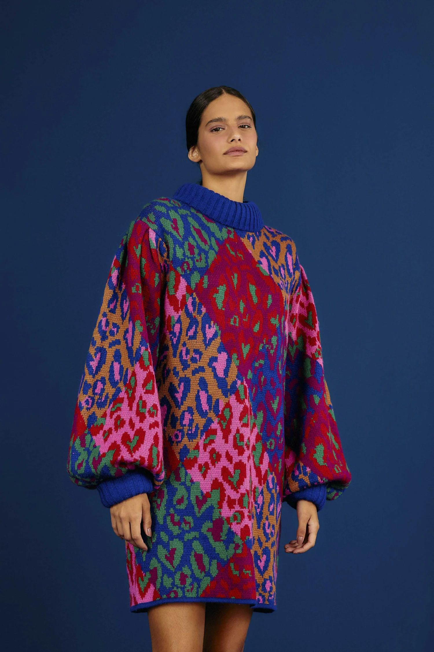 Mixed Leopard Pop Sweater Dress | FarmRio