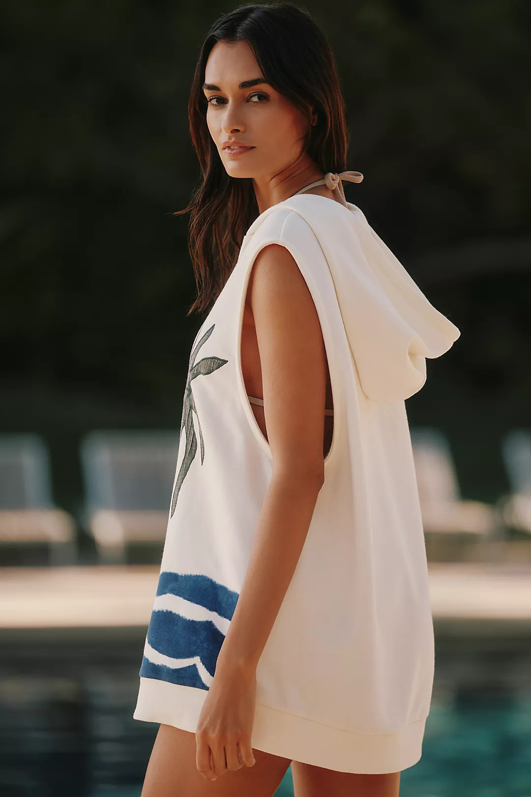 Celandine Sleeveless Hoodie Cover-Up Mini Dress | Anthropologie (US)
