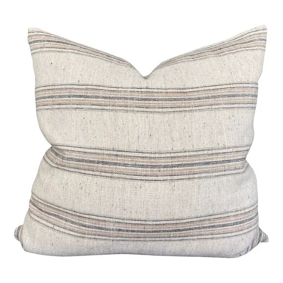 Designer Raaya Striped Pillow Cover // Neutral Brown Pillow Cover // Boutique Pillow Covers // Hi... | Etsy (CAD)
