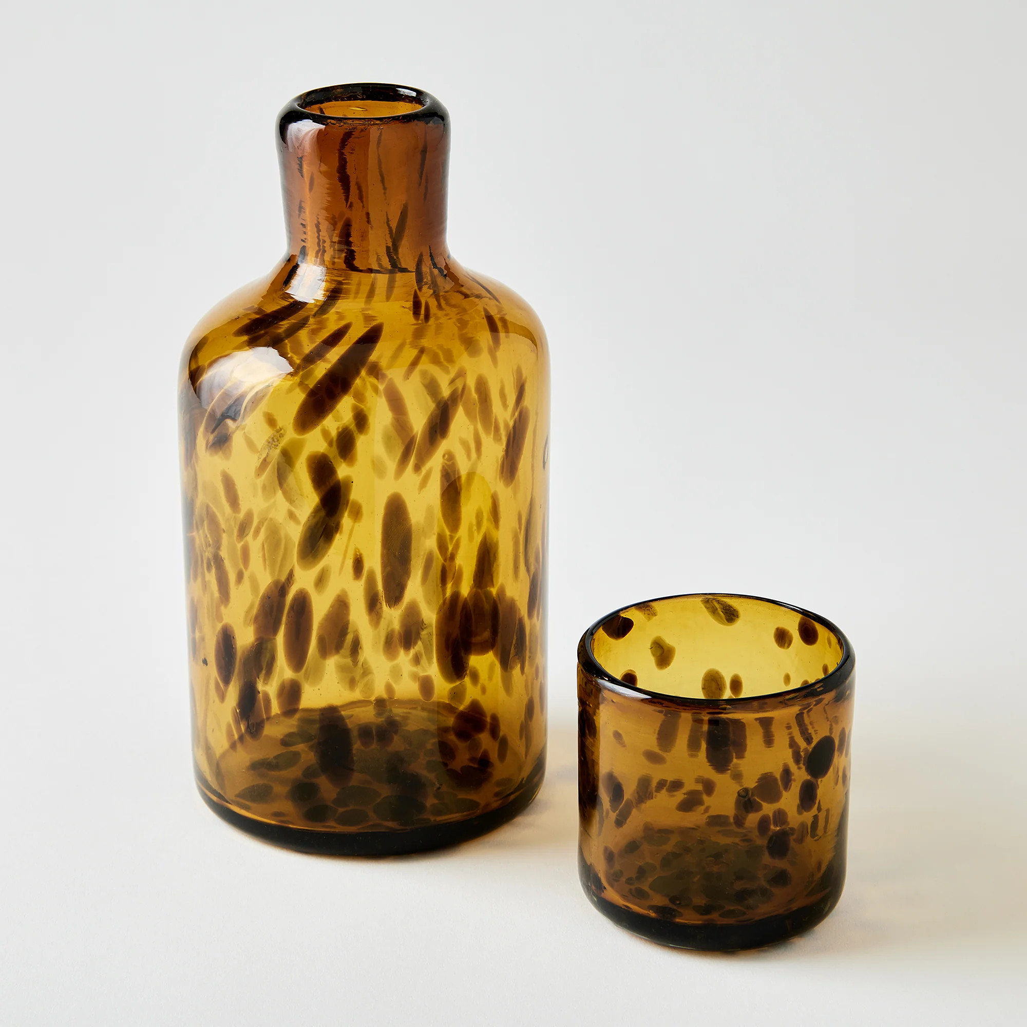 Bedside Water Carafe (Brown Tortoise) | Half Past Seven