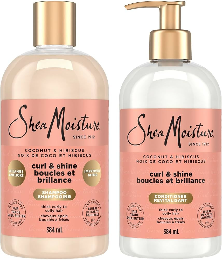Shea Moisture Coconut & Hibiscus Curl & Shine Gift Set with Shampoo & Conditioner for Thick, Curl... | Amazon (CA)