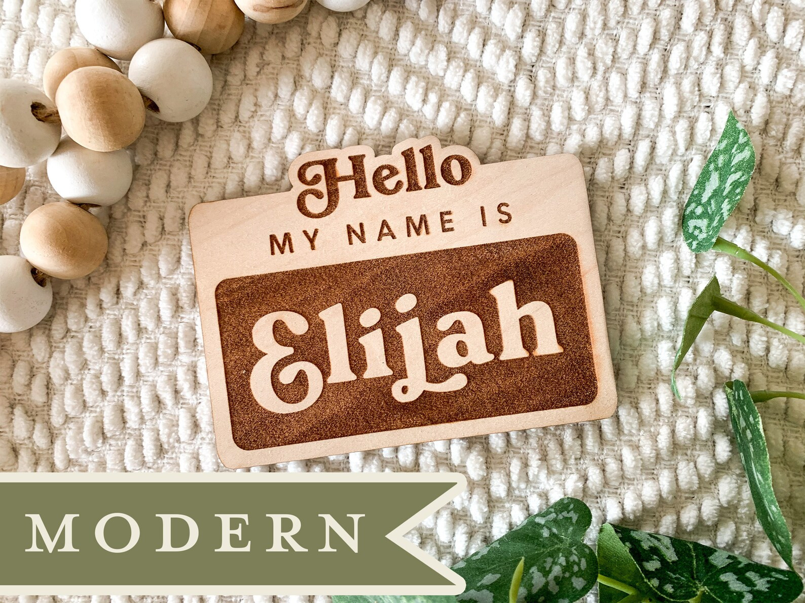 Custom Hello My Name is Wooden Baby Sign Baby Announcement - Etsy | Etsy (US)