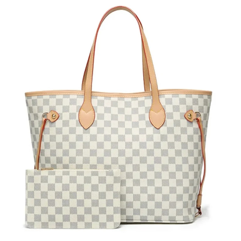Sexy Dance Handbag For Womens Checkered Tote Bag PU Vegan Leather Satchel Shoulder Bag with Inner... | Walmart (US)