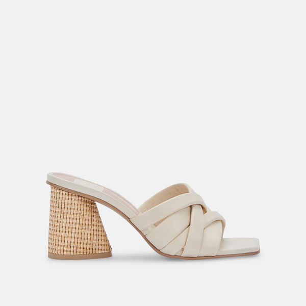 PAZLEE HEELS IN IVORY LEATHER | DolceVita.com