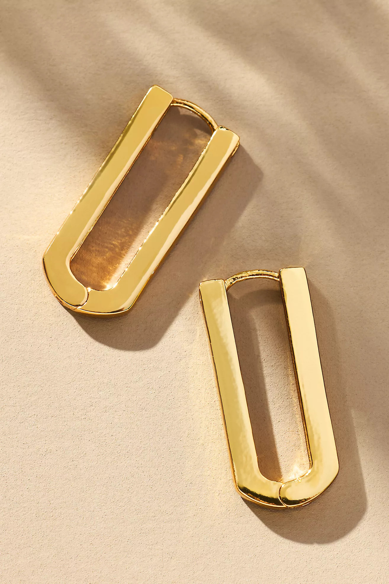 Rectangular Huggie Hoop Earrings | Anthropologie (US)