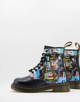 Dr Martens x Basquiat 1460 8 eye ankle boots in black | ASOS (Global)