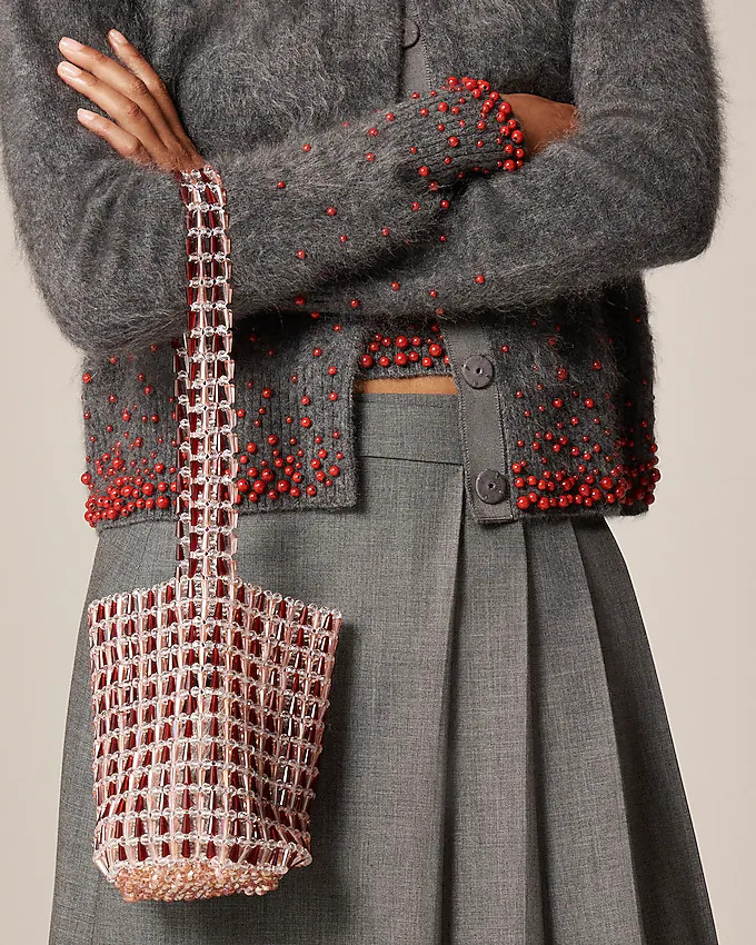 Beaded bucket bag | J. Crew US
