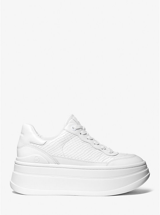 Hayes Snake Embossed Platform Sneaker | Michael Kors CA