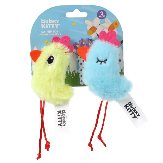 Quirky Kitty Spring Chickens Cat Toy - 2pk | Target