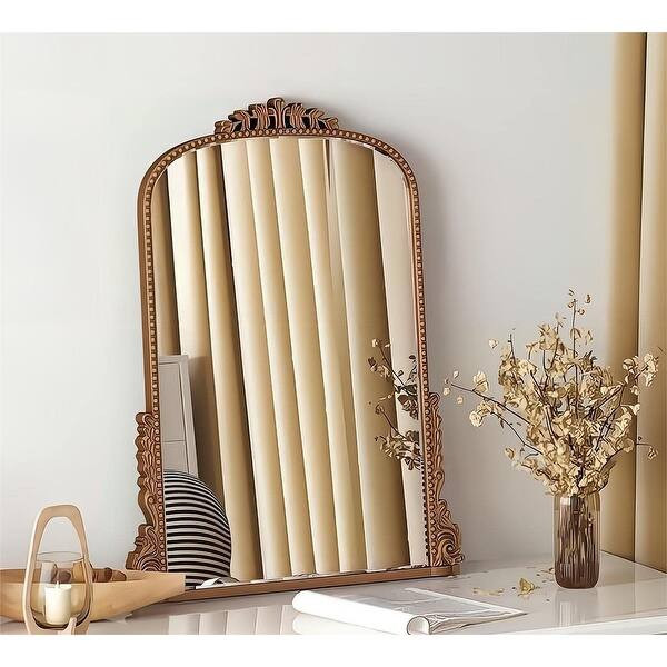 Baroque Arch Wall Mirror Antique Gold Mirror-31.5" X 23.6'' | Bed Bath & Beyond