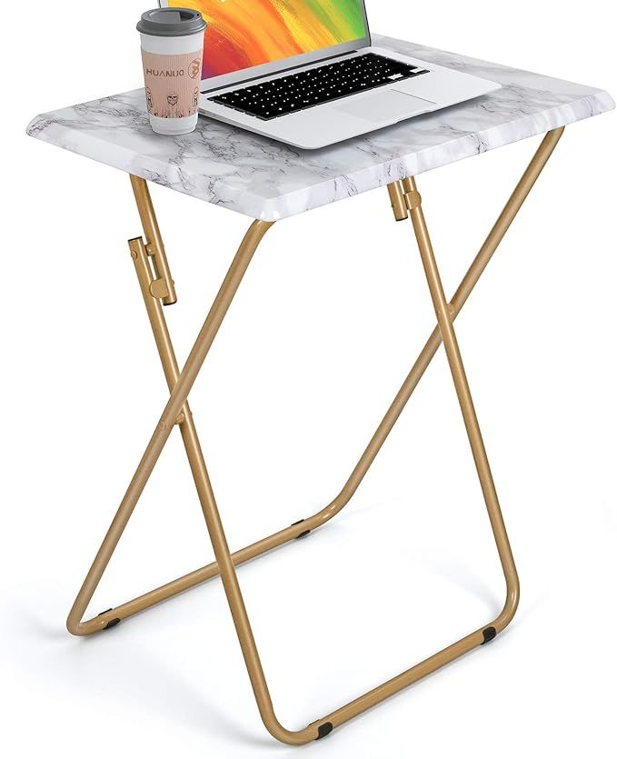 HUANUO Folding TV Tray Table -Stable Tray Table with No Assembly Required, TV Dinner Tray for Eat... | Amazon (US)