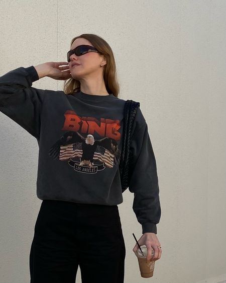 new fave anine bing vintage sweatshirt 🖤 

#LTKGiftGuide #LTKsalealert #LTKU