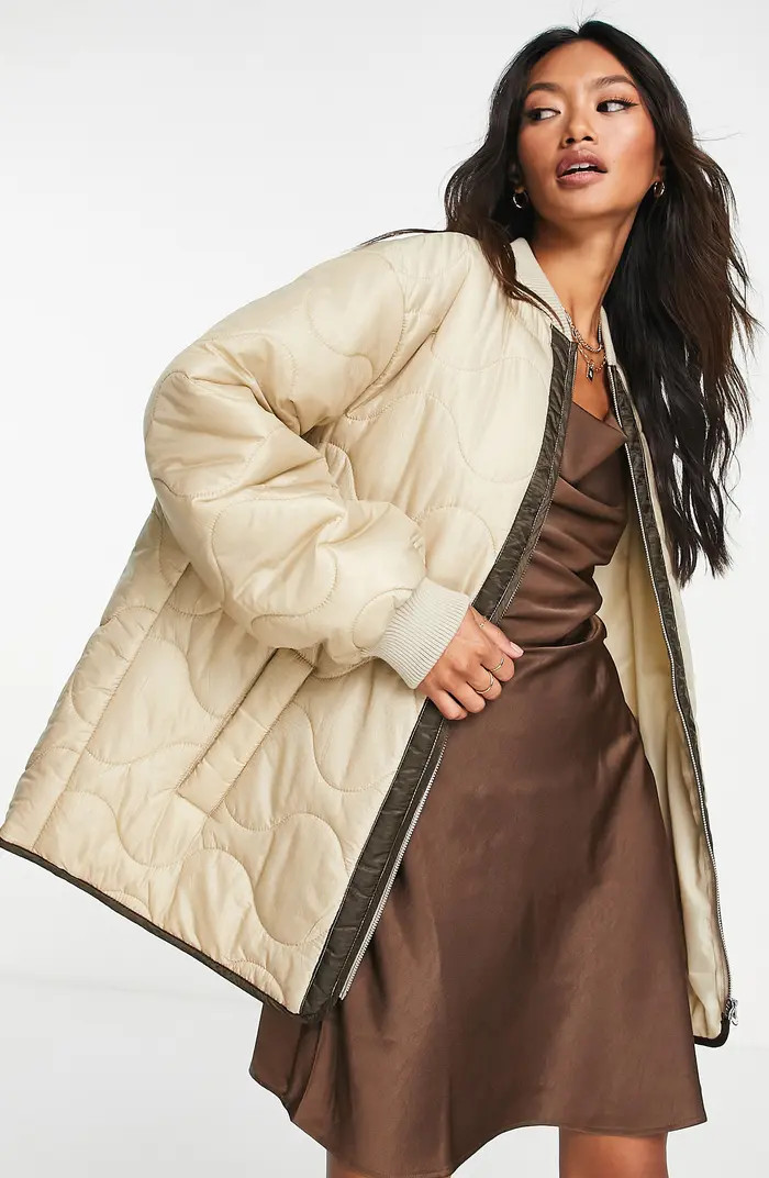 Quilted Oversize Bomber Jacket | Nordstrom